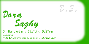 dora saghy business card